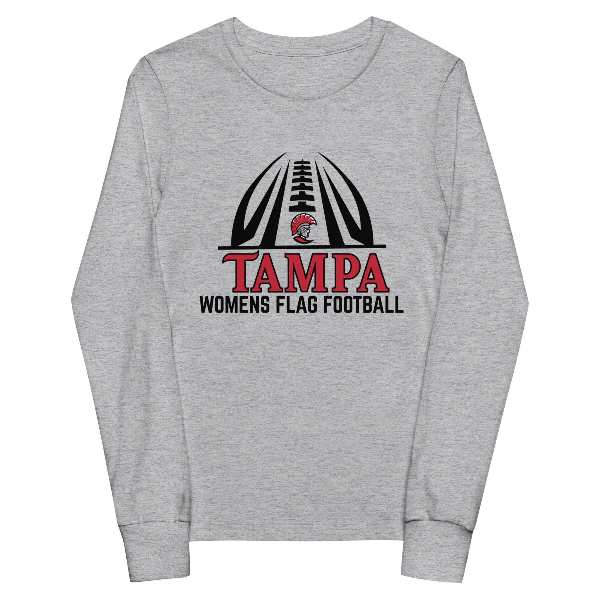 Performance | Youth Long Sleeve T-Shirt | University of Tampa Women's Flag Football | Football Logo