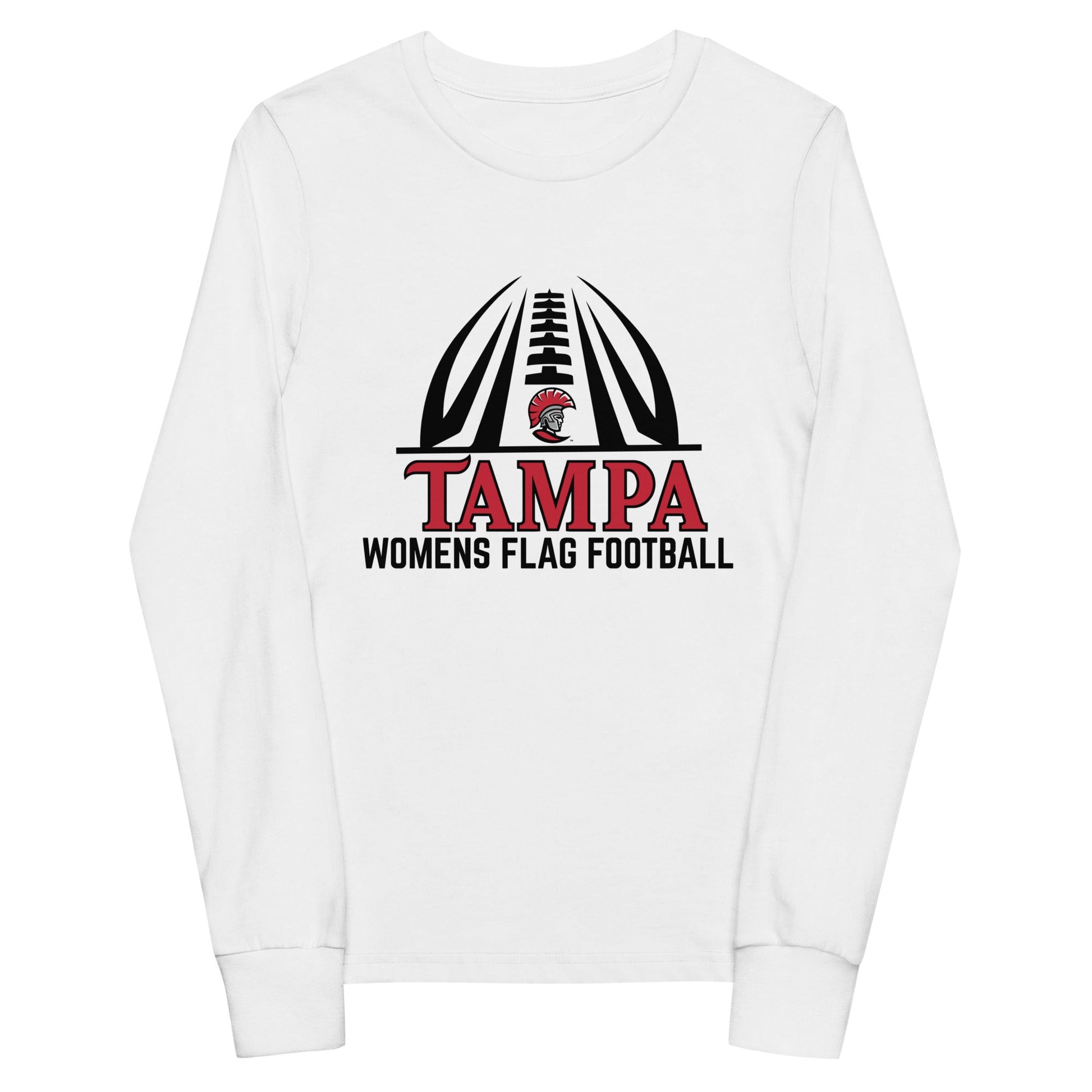Performance | Youth Long Sleeve T-Shirt | University of Tampa Women's Flag Football | Football Logo