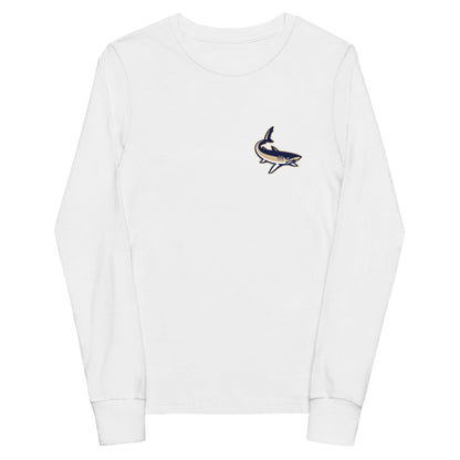 Performance | Youth Long Sleeve T-Shirt | University South Carolina Beaufort Track & Field | Shark Logo