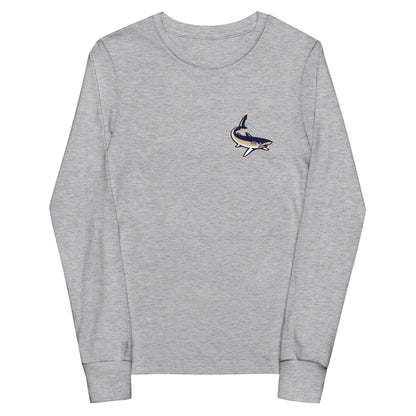 Performance | Youth Long Sleeve T-Shirt | University South Carolina Beaufort Track & Field | Shark Logo