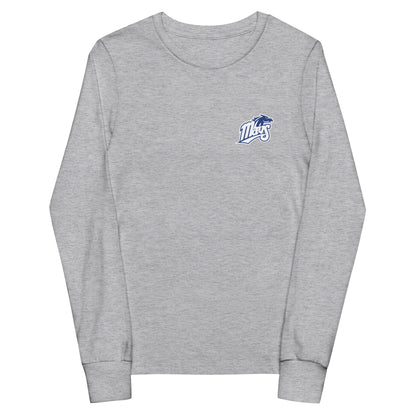 Performance | Youth Long Sleeve T-Shirt | Upper Makefield Youth Baseball & Softball League | Blue Mavs Logo