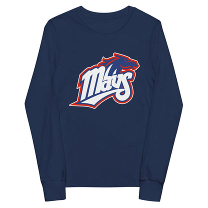 Performance | Youth Long Sleeve T-Shirt | Upper Makefield Youth Baseball & Softball League | Mavs Logo