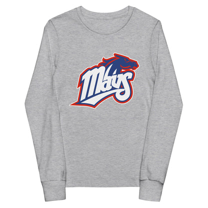 Performance | Youth Long Sleeve T-Shirt | Upper Makefield Youth Baseball & Softball League | Mavs Logo