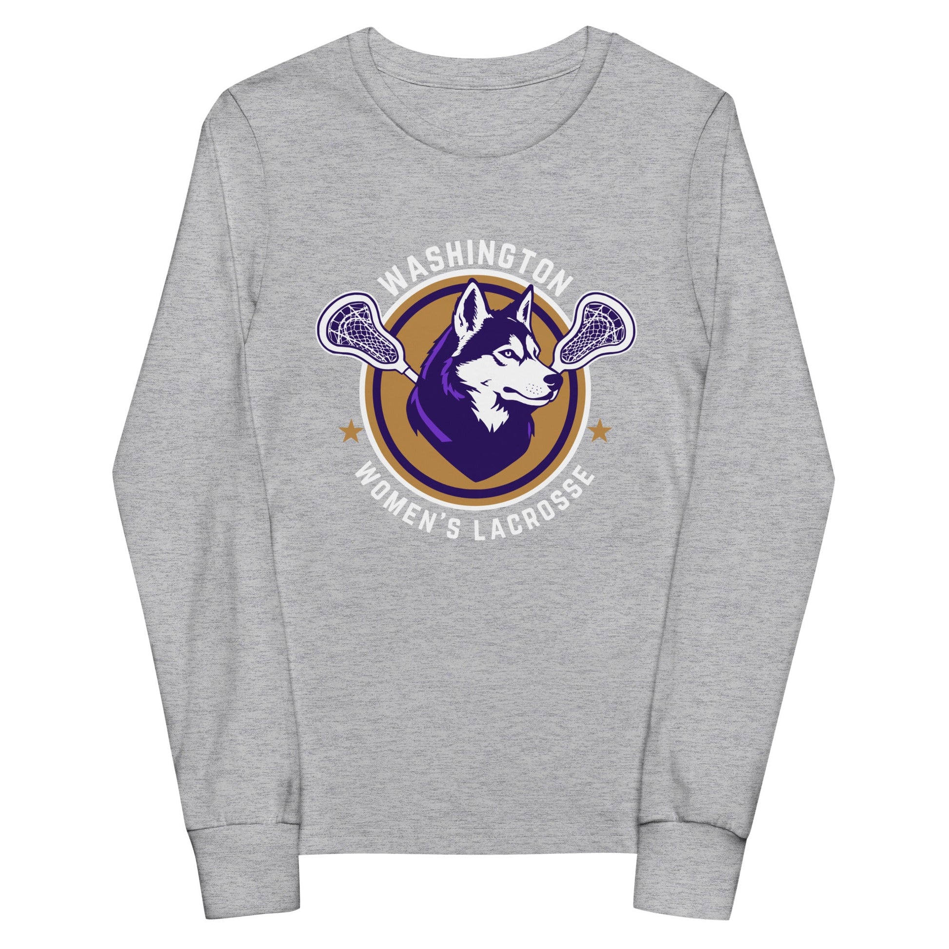 Performance | Youth Long Sleeve T-Shirt | UW Women's Club Lacrosse | Badge Logo