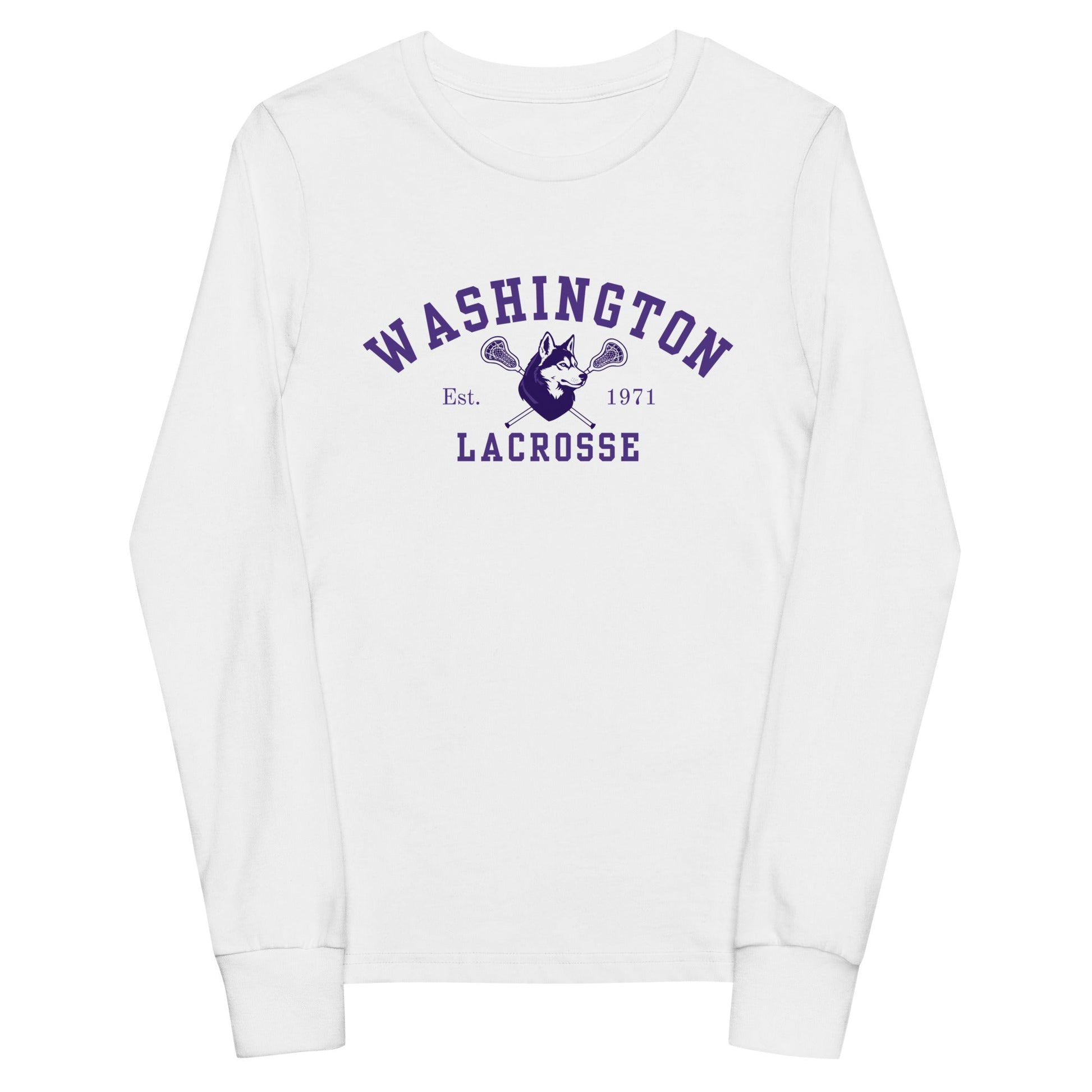 Performance | Youth Long Sleeve T-Shirt | UW Women's Club Lacrosse | Washington Lacrosse Logo