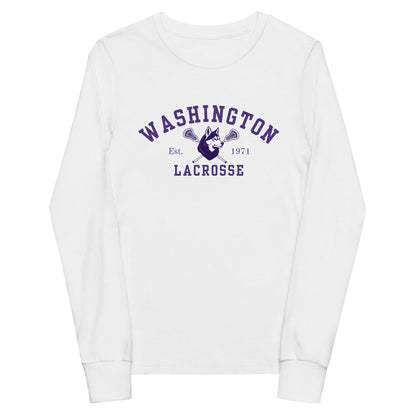 Performance | Youth Long Sleeve T-Shirt | UW Women's Club Lacrosse | Washington Lacrosse Logo