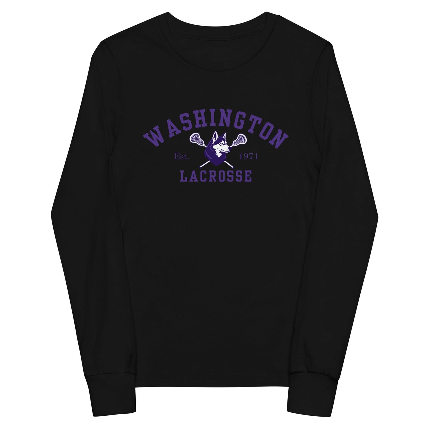 Performance | Youth Long Sleeve T-Shirt | UW Women's Club Lacrosse | Washington Lacrosse Logo