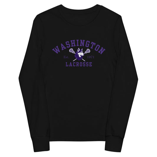 Performance | Youth Long Sleeve T-Shirt | UW Women's Club Lacrosse | Washington Lacrosse Logo