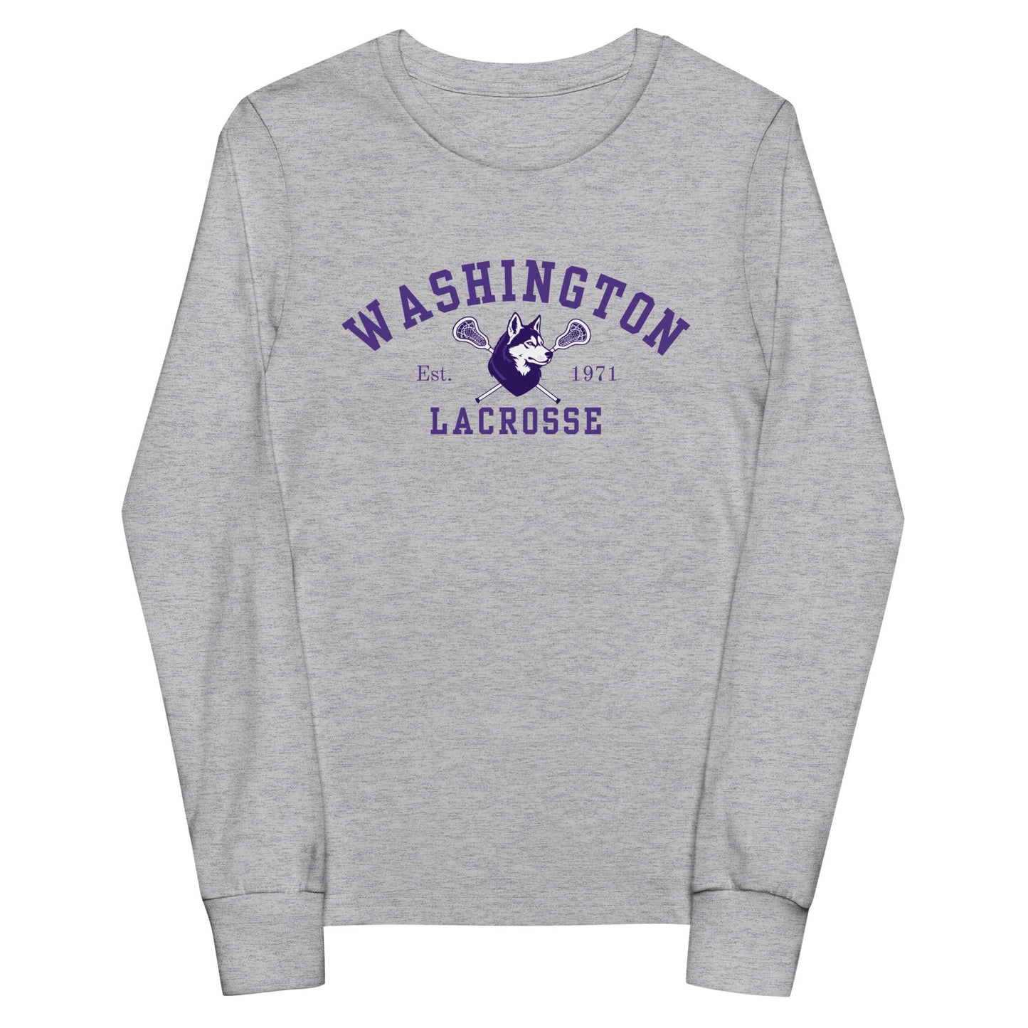 Performance | Youth Long Sleeve T-Shirt | UW Women's Club Lacrosse | Washington Lacrosse Logo
