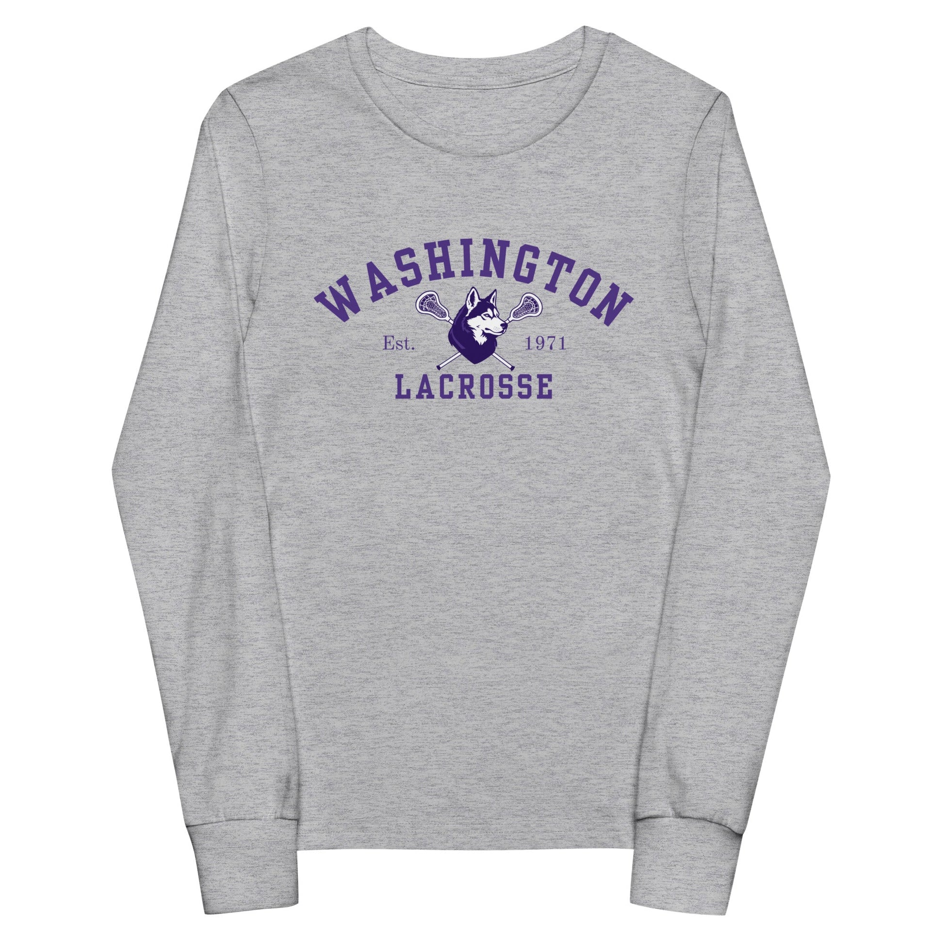 Performance | Youth Long Sleeve T-Shirt | UW Women's Club Lacrosse | Washington Lacrosse Logo