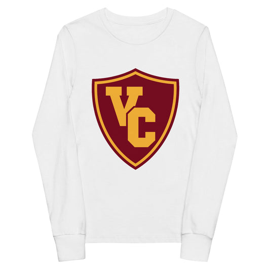 Performance | Youth Long Sleeve T-Shirt | VCMS cheer | Shield Logo
