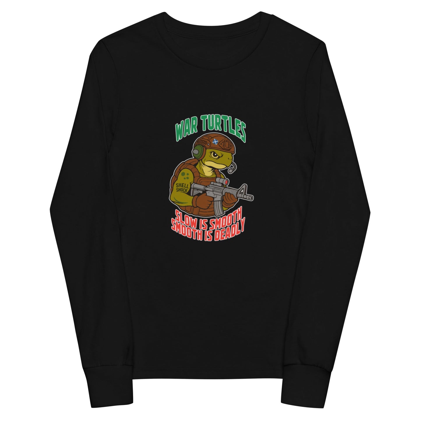 Performance | Youth Long Sleeve T-Shirt | War Turtles | Mascot Logo
