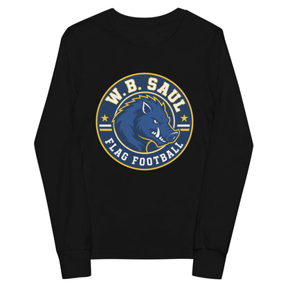 Performance | Youth Long Sleeve T-Shirt | W.B.Saul Razorbacks | Badge Logo
