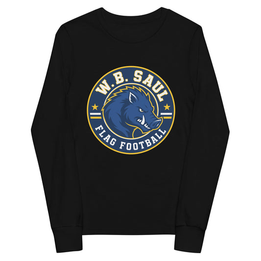 Performance | Youth Long Sleeve T-Shirt | W.B.Saul Razorbacks | Badge Logo
