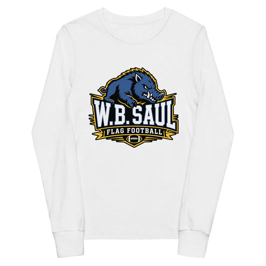 Performance | Youth Long Sleeve T-Shirt | W.B.Saul Razorbacks | Crest Logo