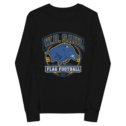 Performance | Youth Long Sleeve T-Shirt | W.B.Saul Razorbacks | Emblem Logo