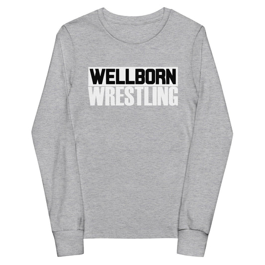 Performance | Youth Long Sleeve T-Shirt | Wellborn Youth Wrestling | Script Logo