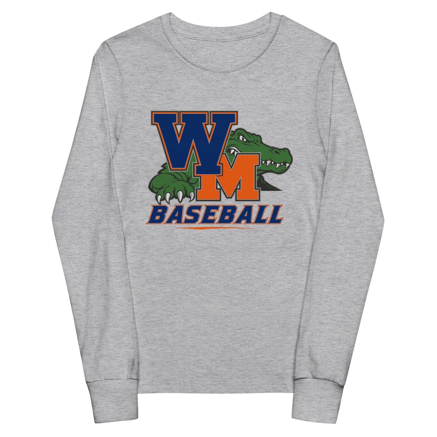Performance | Youth Long Sleeve T-Shirt | West Memphis Community Christian College Gators | Athletics Logo