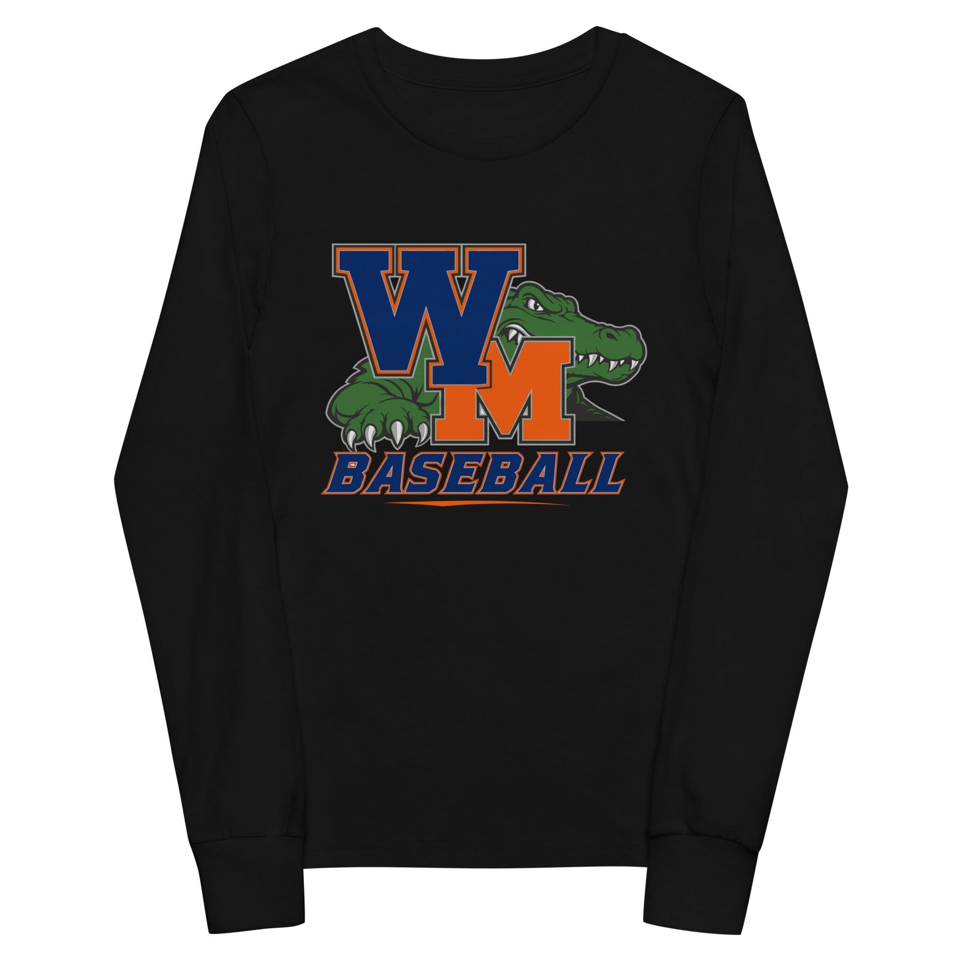 Performance | Youth Long Sleeve T-Shirt | West Memphis Community Christian College Gators | Athletics Logo