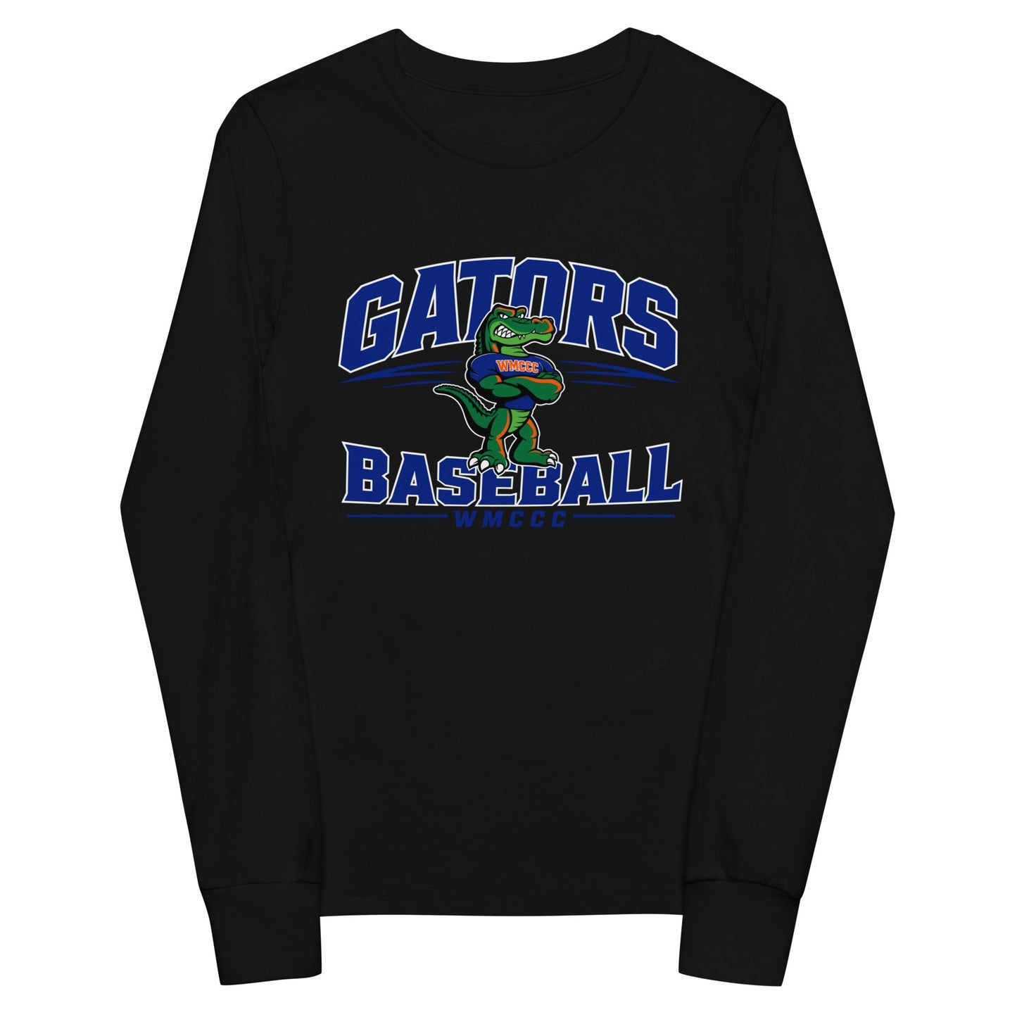Performance | Youth Long Sleeve T-Shirt | West Memphis Community Christian College Gators | Emblem Logo
