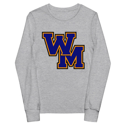 Performance | Youth Long Sleeve T-Shirt | West Memphis Community Christian College Gators | WM-Mark Logo