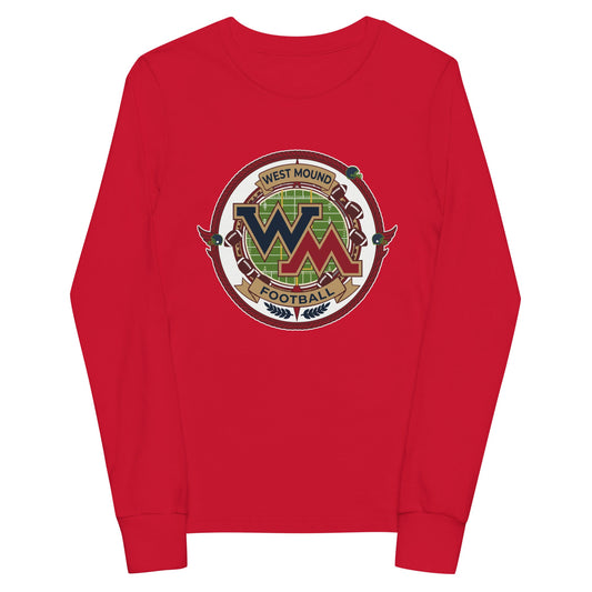 Performance | Youth Long Sleeve T-Shirt | West Mound Stars | Badge Logo