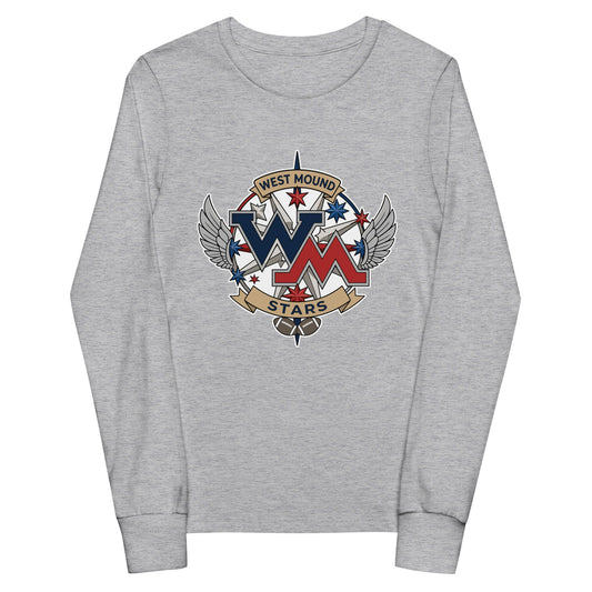Performance | Youth Long Sleeve T-Shirt | West Mound Stars | Crest Logo