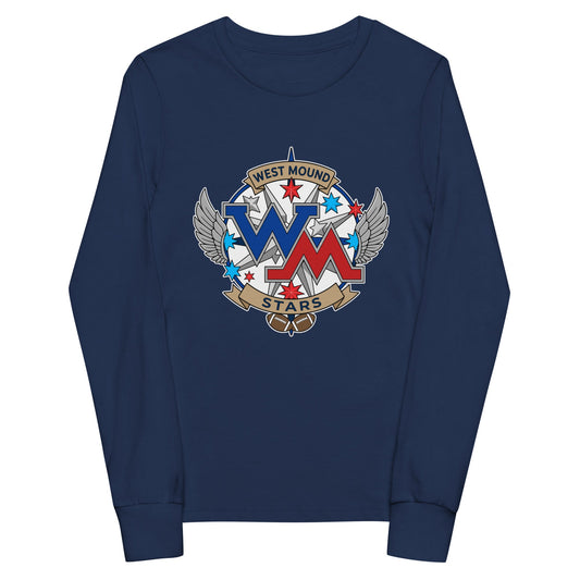 Performance | Youth Long Sleeve T-Shirt | West Mound Stars | Emblem Logo