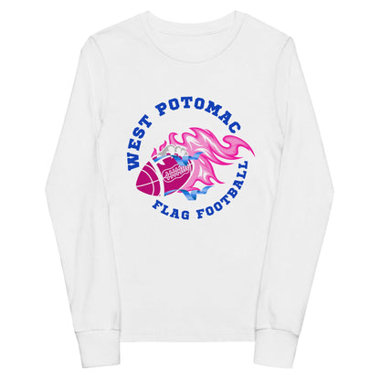 Performance | Youth Long Sleeve T-Shirt | West Potomac Flag Football | Crest Logo
