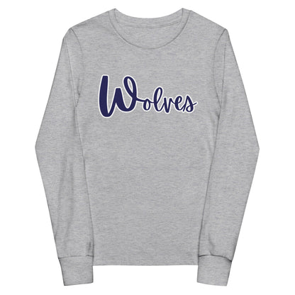 Performance | Youth Long Sleeve T-Shirt | White Mountain School | Script Logo