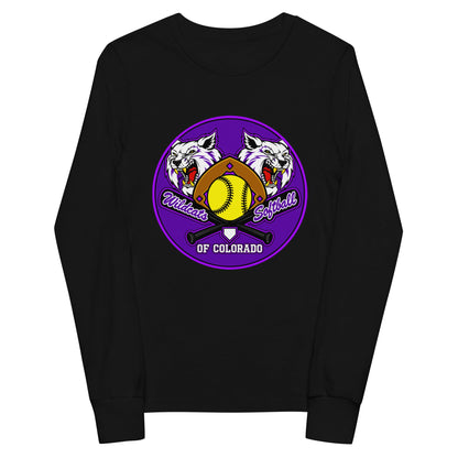Performance | Youth Long Sleeve T-Shirt | Wildcats Softball | Badge Logo