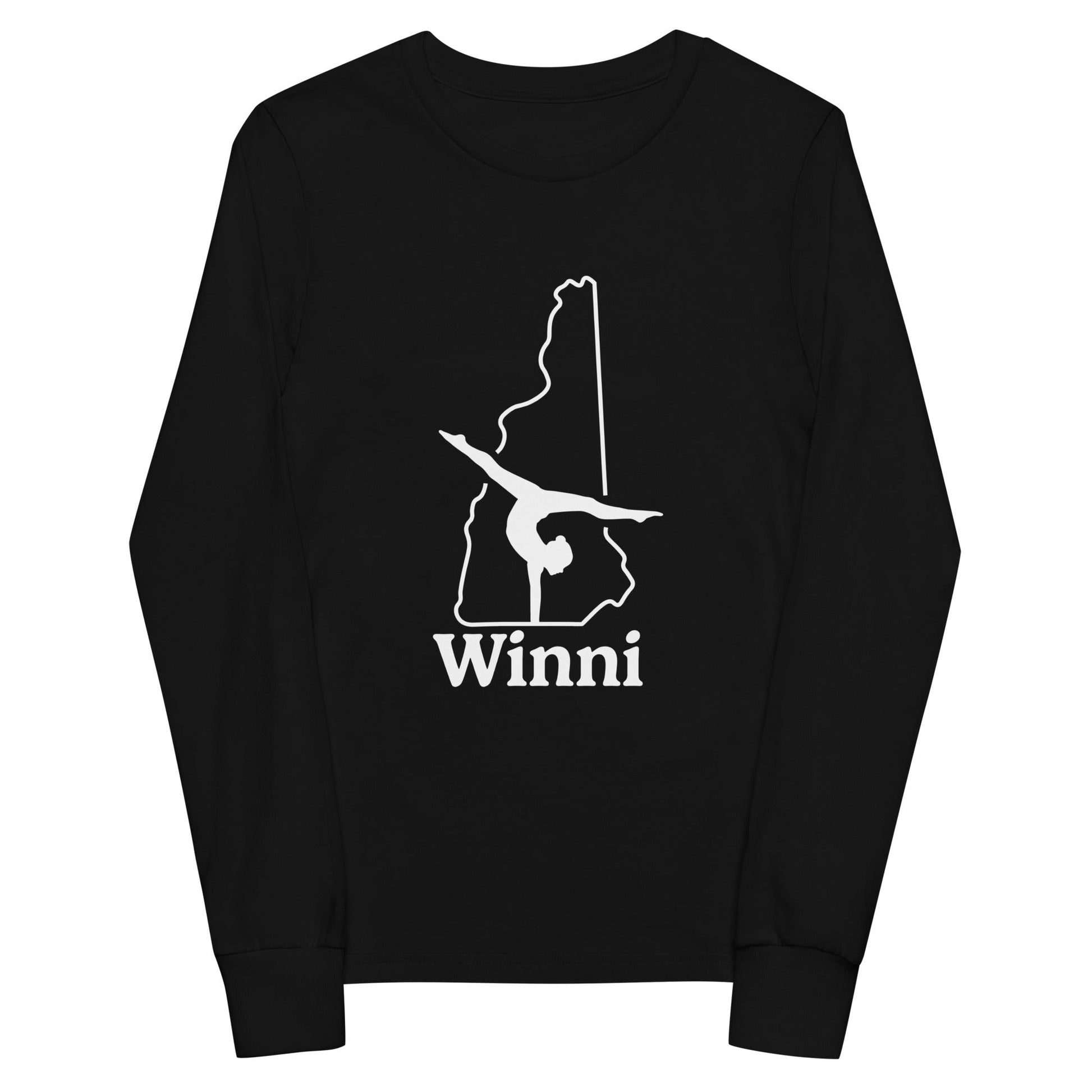 Performance | Youth Long Sleeve T-Shirt | Winni Gymnastics | NH Logo