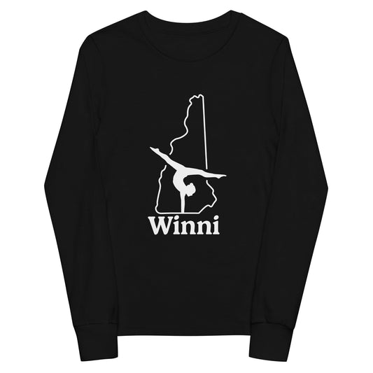 Performance | Youth Long Sleeve T-Shirt | Winni Gymnastics | NH Logo