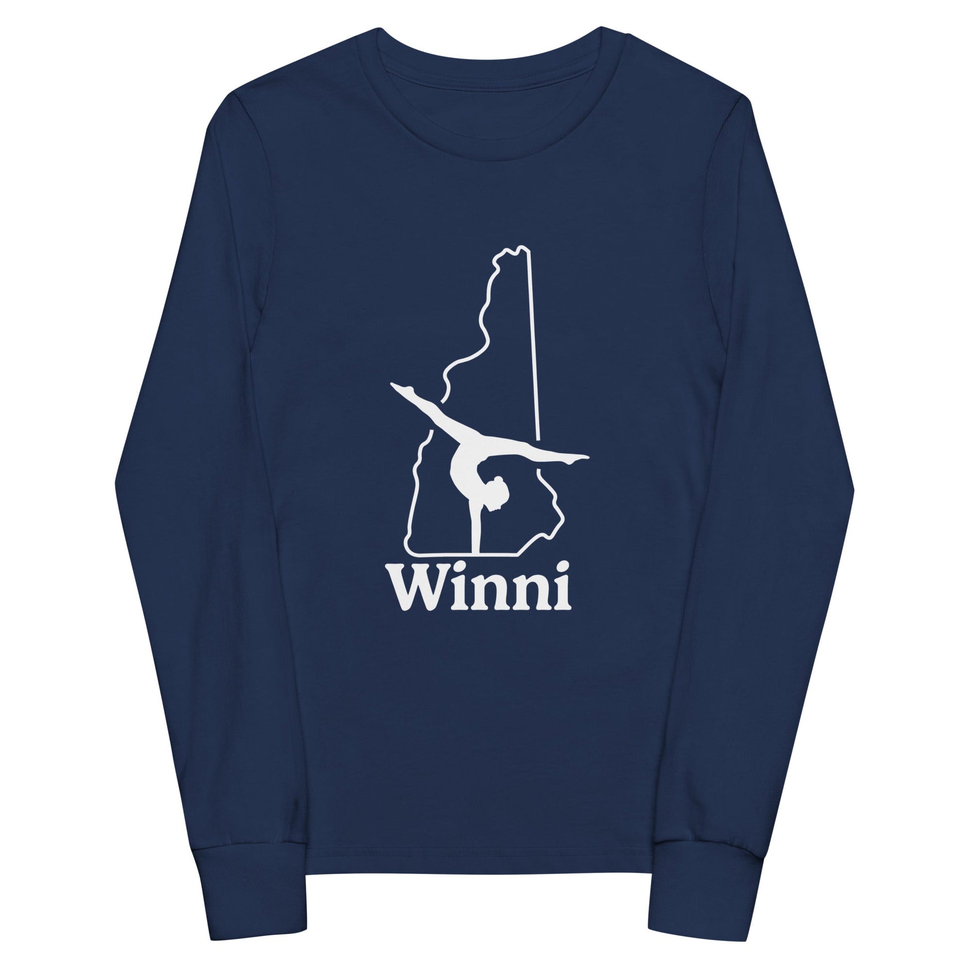 Performance | Youth Long Sleeve T-Shirt | Winni Gymnastics | NH Logo