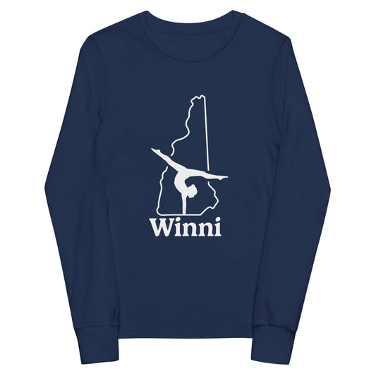 Performance | Youth Long Sleeve T-Shirt | Winni Gymnastics | NH Logo
