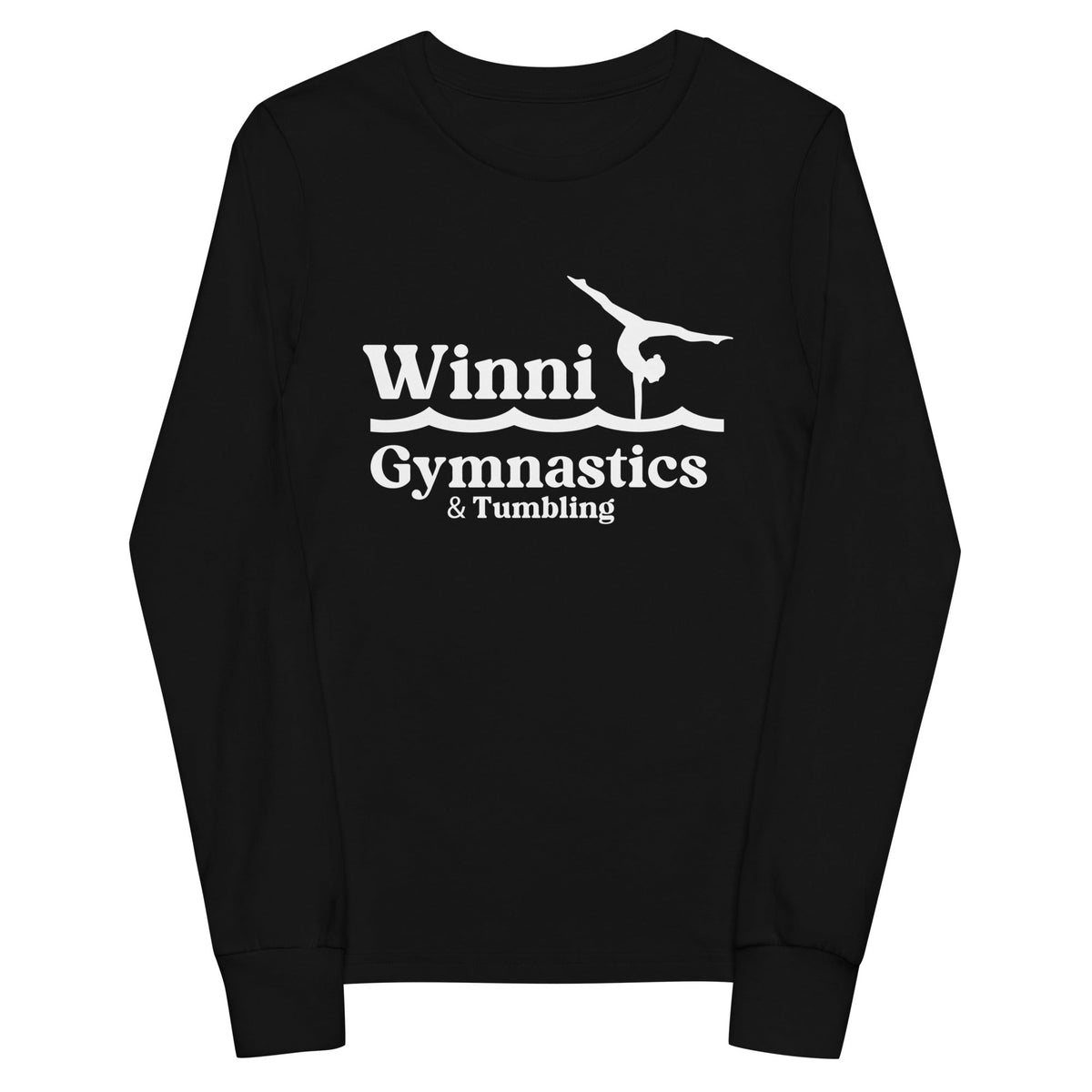 Performance | Youth Long Sleeve T-Shirt | Winni Gymnastics | Tumbling Logo