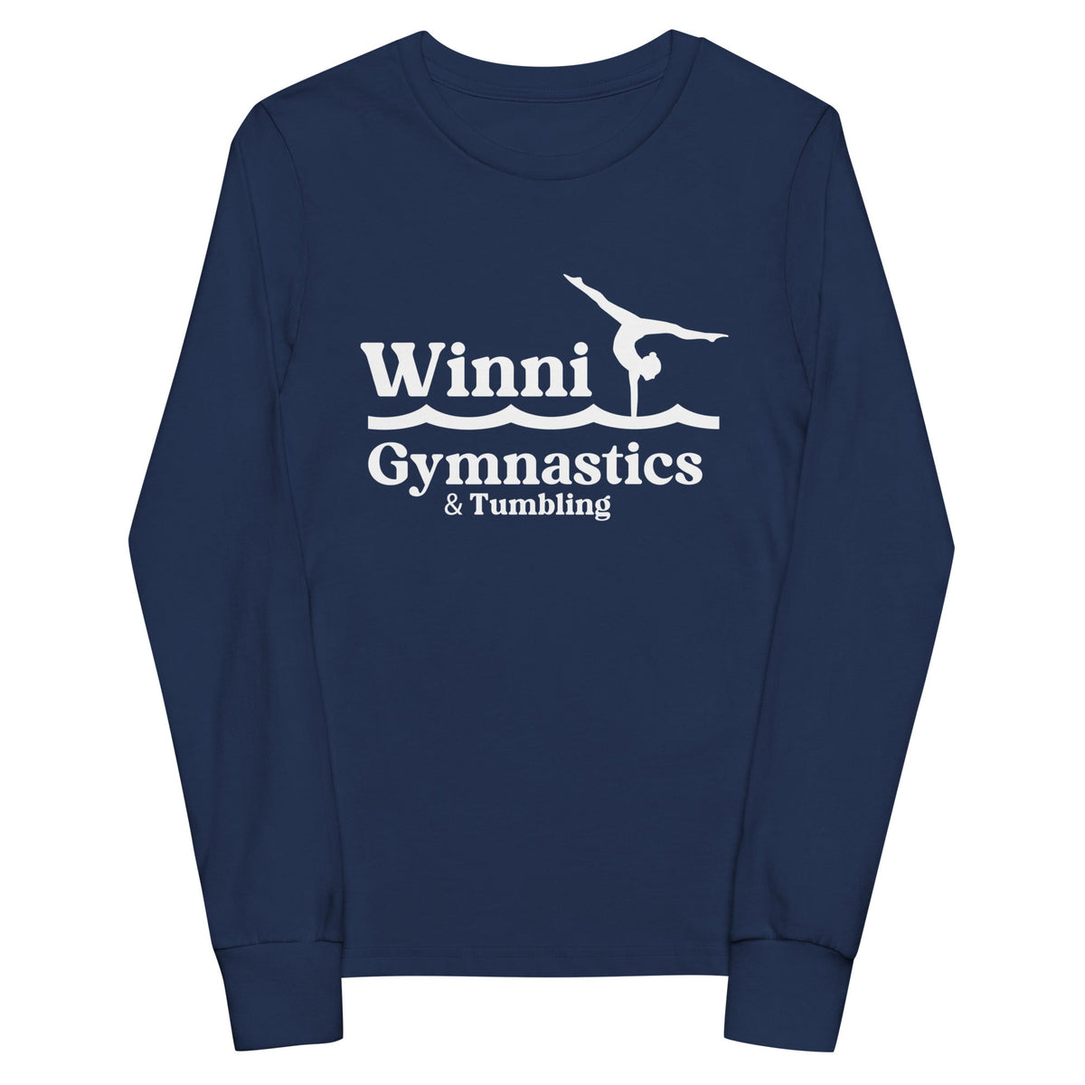Performance | Youth Long Sleeve T-Shirt | Winni Gymnastics | Tumbling Logo
