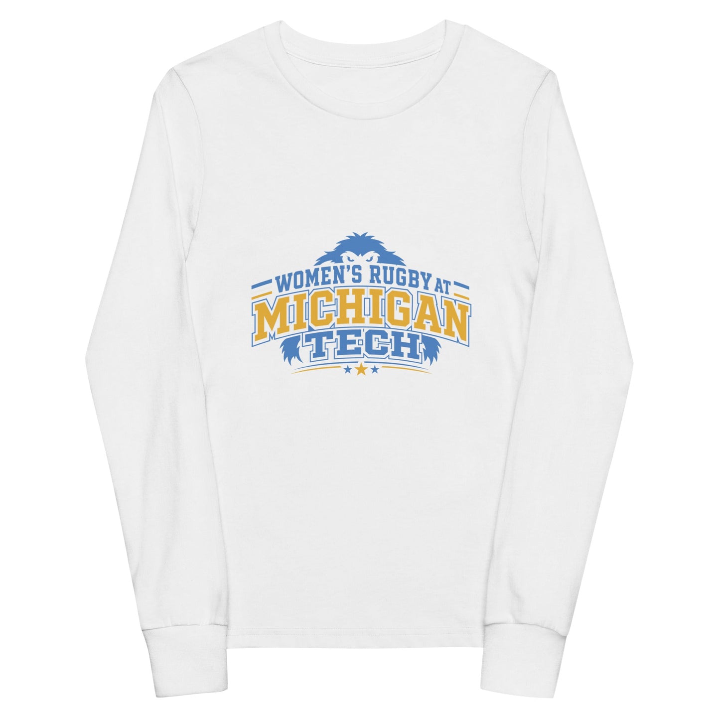 Performance | Youth Long Sleeve T-Shirt | Women’s Rugby at Michigan Tech | Varsity Crest Logo