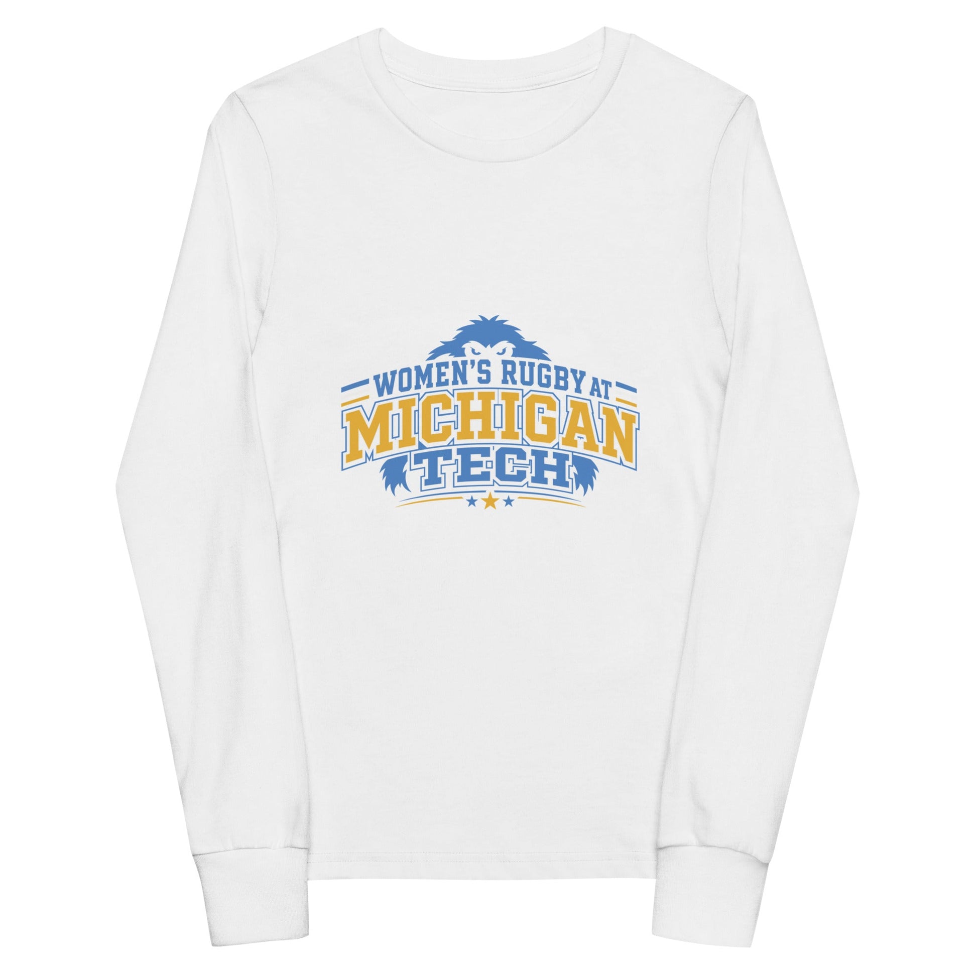 Performance | Youth Long Sleeve T-Shirt | Women’s Rugby at Michigan Tech | Varsity Crest Logo