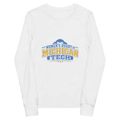 Performance | Youth Long Sleeve T-Shirt | Women’s Rugby at Michigan Tech | Varsity Crest Logo