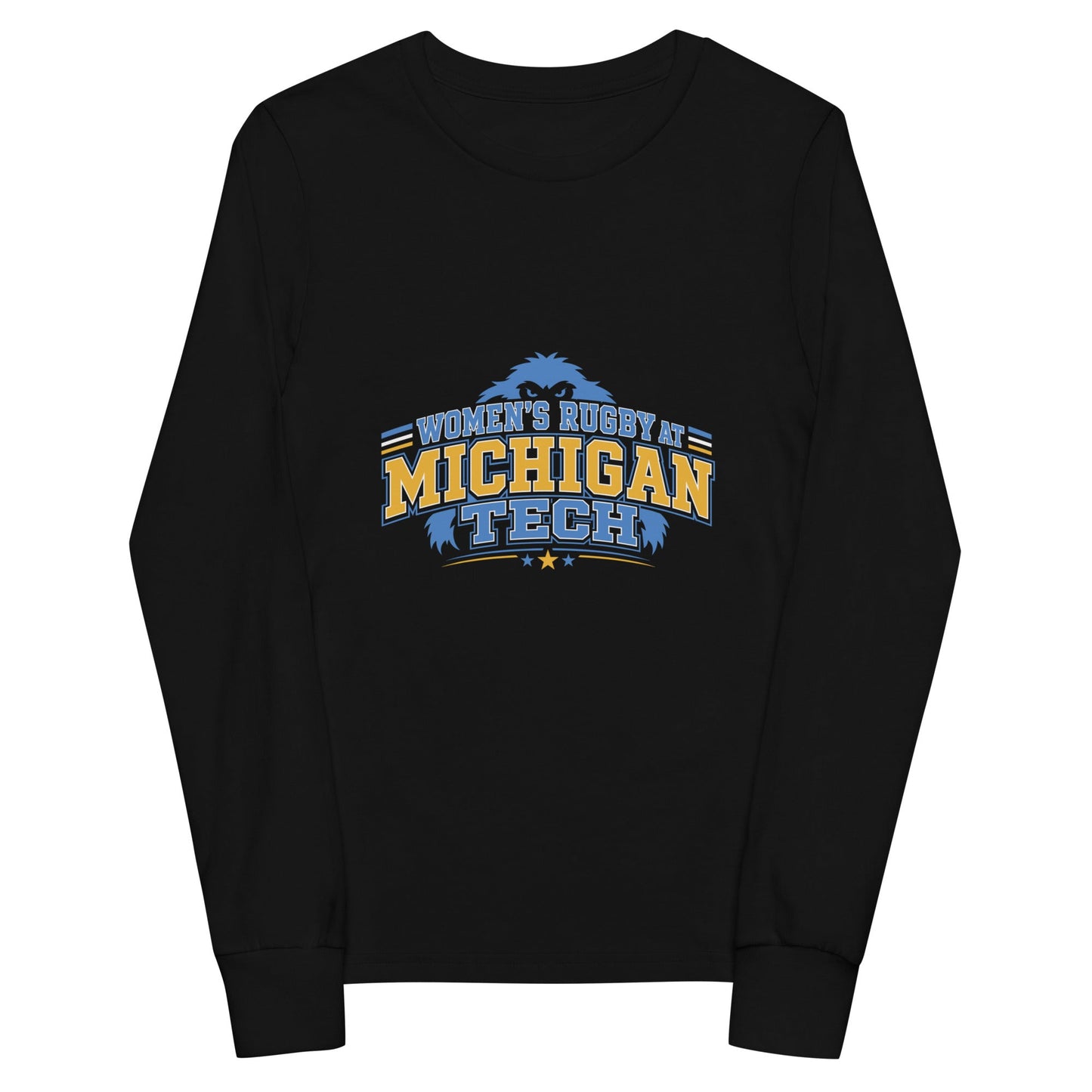 Performance | Youth Long Sleeve T-Shirt | Women’s Rugby at Michigan Tech | Varsity Crest Logo