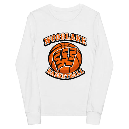 Performance | Youth Long Sleeve T-Shirt | Woodlake Boys Basketball | Athletics Logo