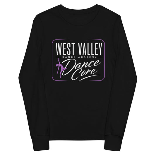 Performance | Youth Long Sleeve T-Shirt | WVDA Dance Core | Modern Script Logo