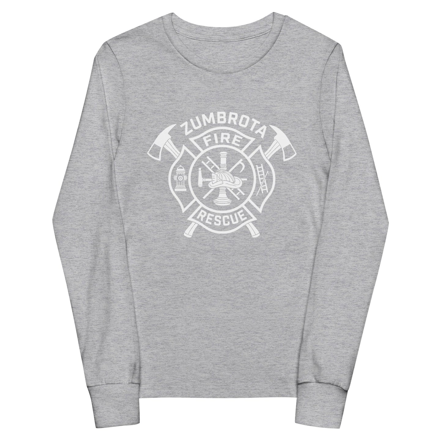 Performance | Youth Long Sleeve T-Shirt | Zumbrota Fire Department | Crest Logo