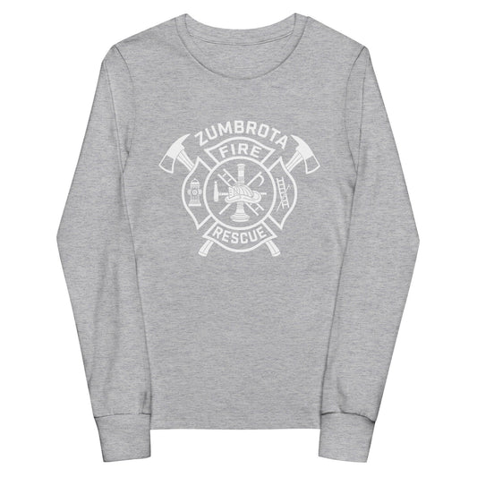 Performance | Youth Long Sleeve T-Shirt | Zumbrota Fire Department | Crest Logo