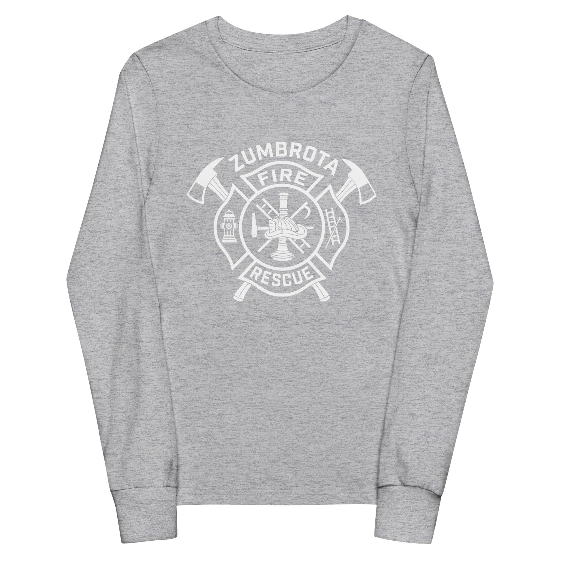 Performance | Youth Long Sleeve T-Shirt | Zumbrota Fire Department | Crest Logo