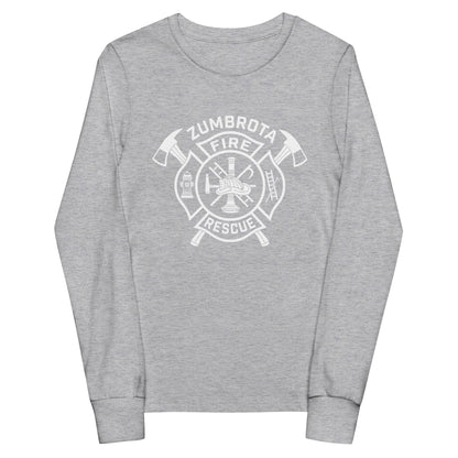 Performance | Youth Long Sleeve T-Shirt | Zumbrota Fire Department | Crest Logo