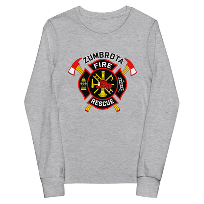Performance | Youth Long Sleeve T-Shirt | Zumbrota Fire Department | Vanguard Logo