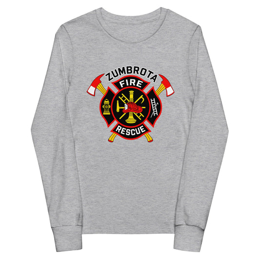 Performance | Youth Long Sleeve T-Shirt | Zumbrota Fire Department | Vanguard Logo
