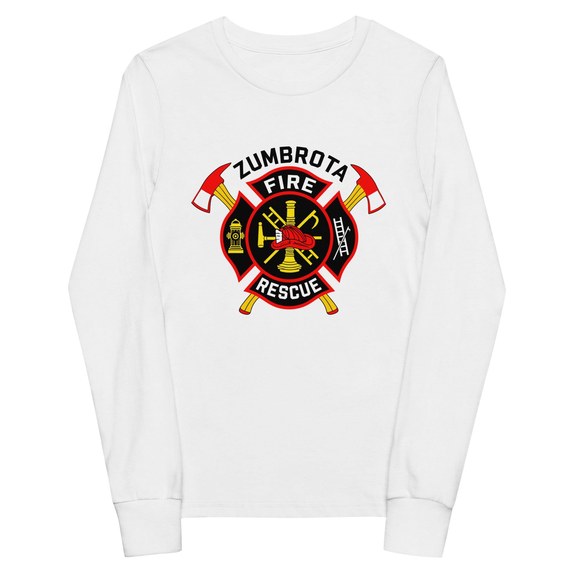 Performance | Youth Long Sleeve T-Shirt | Zumbrota Fire Department | Vanguard Logo